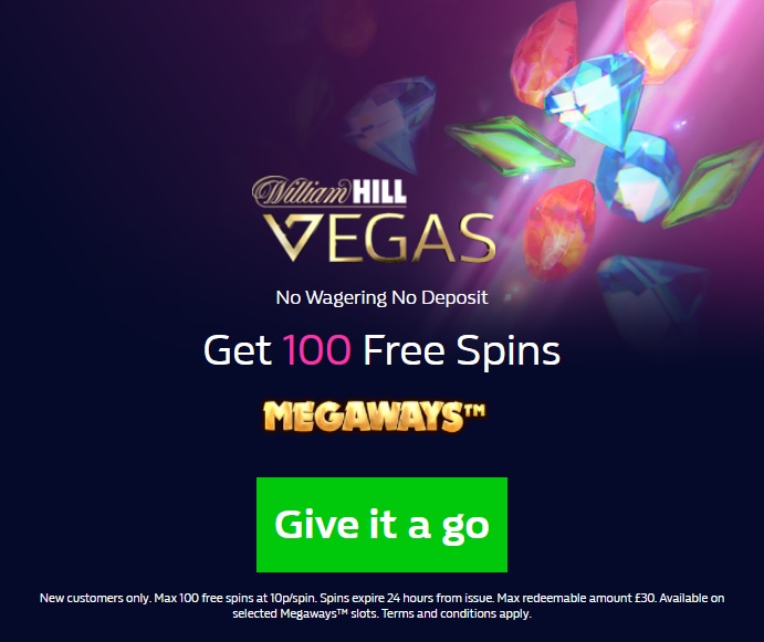 William Hill Vegas 100 Free Spins Bonus